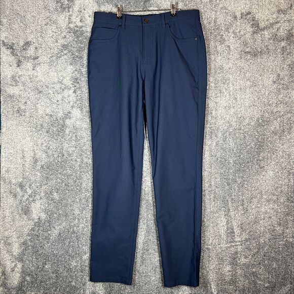 Ministry of Supply Pants Mens 34 Dark Blue Primeflex Chino Office Corpcore Dress - Picture 1 of 8